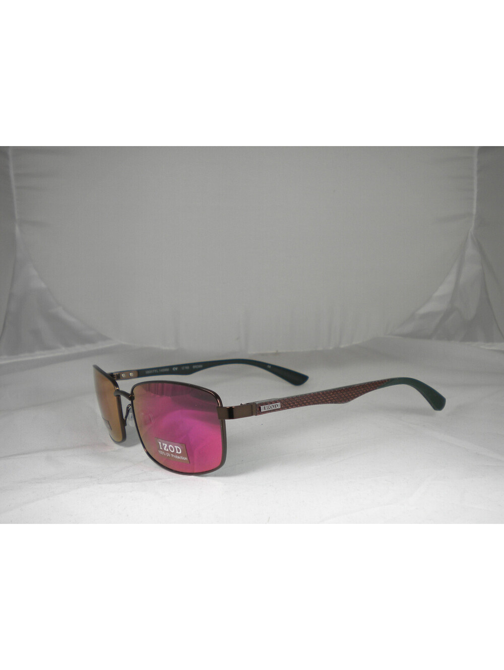 IZOD Men's Sunglasses Brown Rectangular Frame